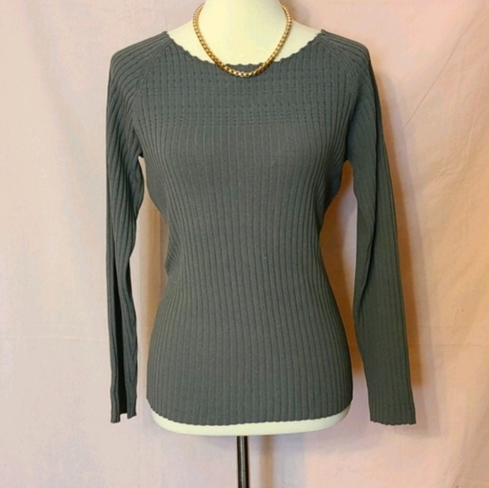 ‼️3 for $30‼️  Alfani Green Scoop Neck Ribbed Sweater